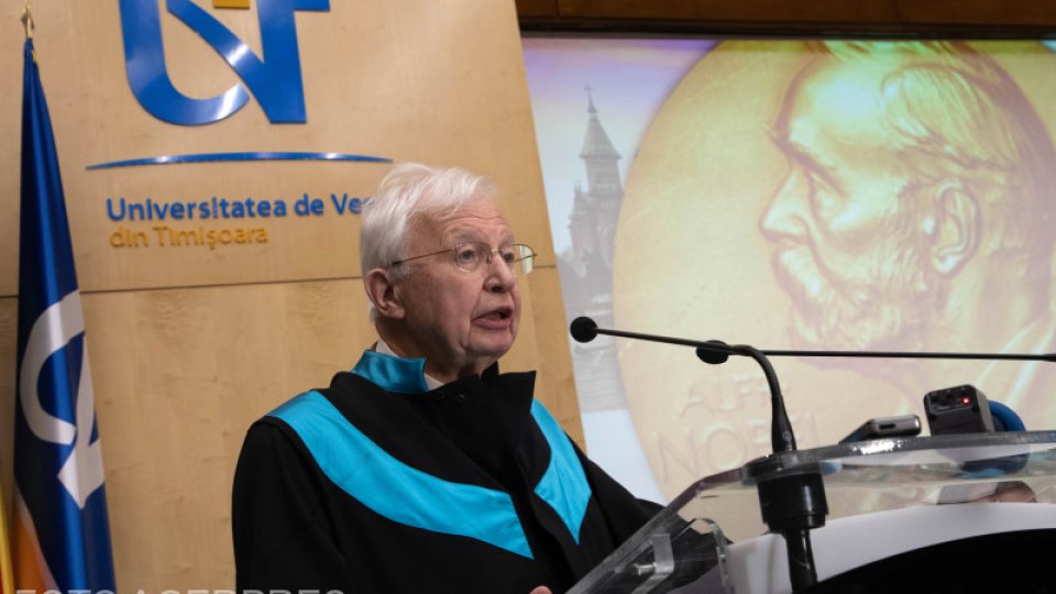 Jean-Marie Lehn, laureat al Premiului Nobel pentru chimie, a primit titlul de Doctor Honoris Causa al Universității de Vest din Timișoara