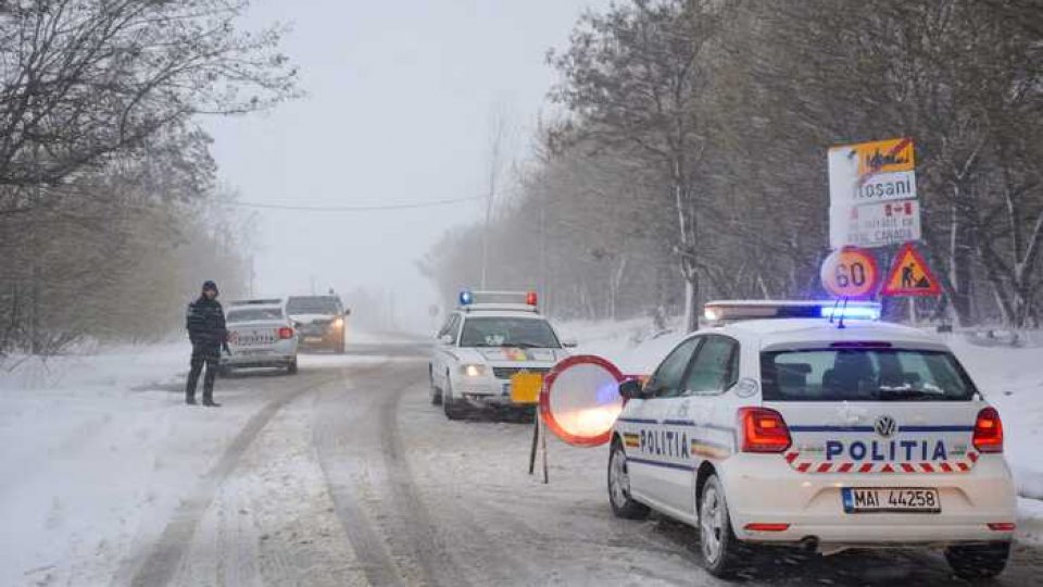 CNAIR: Toate drumurile din județele Iași și Botoșani sunt închise din cauza vremii nefavorabile