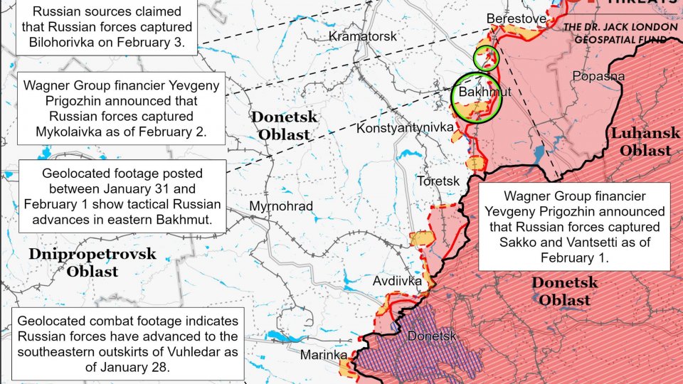Şeful grupării ruse de mercenari "Wagner" susține că Rusia ar fi pierdut teren în zona orașului ucrainean Bahmut
