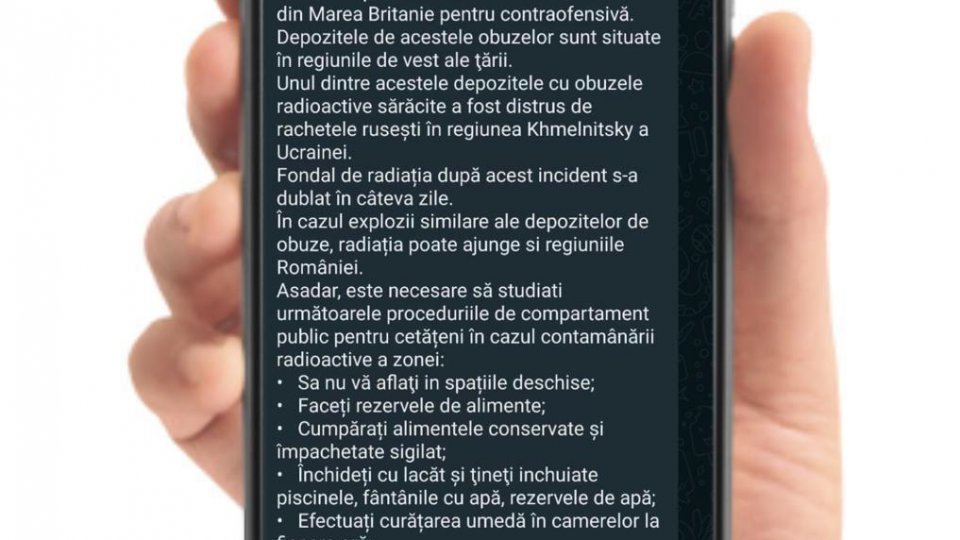 IGSU atrage atenția asupra unui mesaj fals care circulă în numele instituției pe WhatsApp