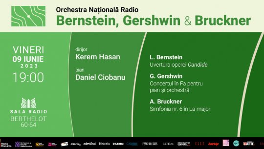 GERSHWIN și BERNSTEIN: SEARĂ AMERICANĂ LA SALA RADIO