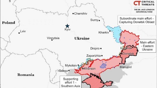 Ucraina anunță că trupele sale au eliberat şapte kilometri pătraţi înspre oraşul Bahmut