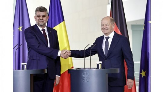 Premierul Marcel Ciolacu a discutat la Berlin cu oameni de afaceri, cu reprezentanți ai diasporei, dar și ai industriei de apărare autohtone