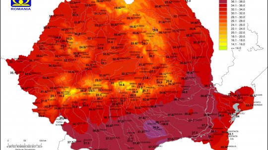 Temperaturi de foc în România