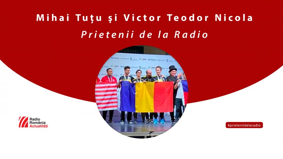 Profesorul Mihai Tuțu și elevul Victor Teodor Nicola, la #prieteniidelaradio