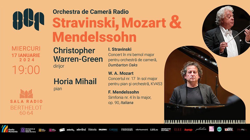 Stravinski/Mozart/Mendelssohn, sub bagheta dirijorului britanic Christopher Warren-Green