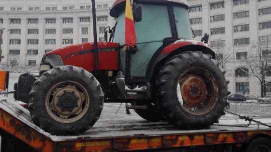 Un singur utilaj a ajuns în Piaţa Constituţiei din Capitală, unde urma să se desfăşoare un protest al transportatorilor