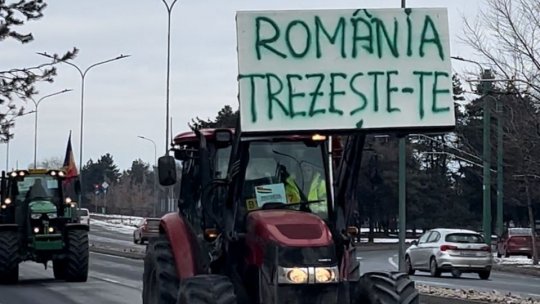 Trafic îngreunat în centrul Brașovului, unde zeci de utilaje agricole s-au deplasat în coloană