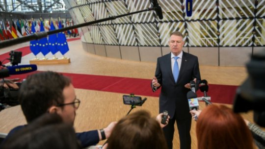 President Klaus Iohannis attends the extraordinary European Council meeting in Brussels