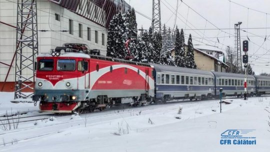 Circulația trenurilor se desfășoară în condiții de iarnă în zona Moldovei, a Dobrogei și în estul Munteniei