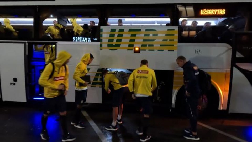 Naţionala de fotbal a României a ajuns la Kaunas, Lituania!