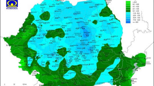 Temperaturi scăzute în cea mai mare parte a țării