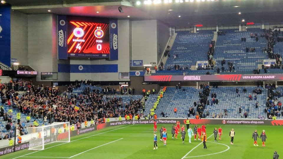 Liga Europa: FCSB, umilită la Glasgow