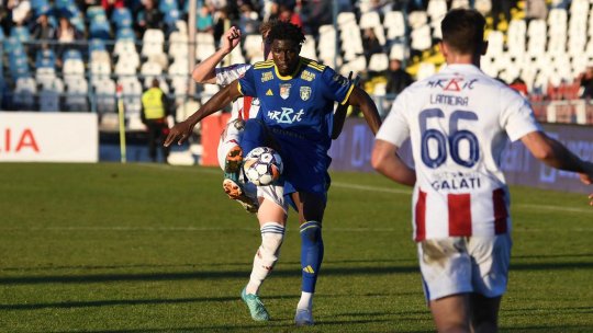 Superliga de fotbal. Unirea Slobozia a lovit decisiv la Galați