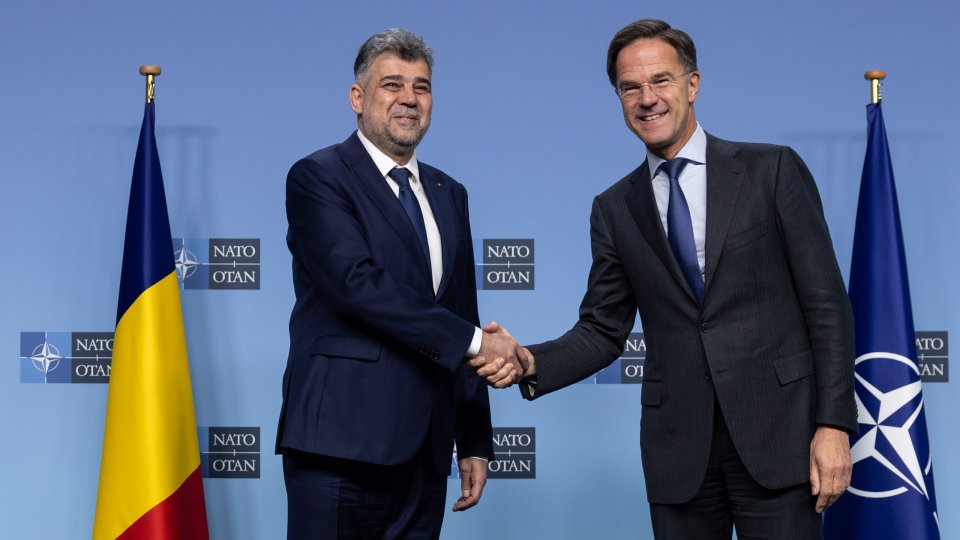VIDEO: Întâlnire Marcel Ciolacu- Mark Rutte, la sediul NATO