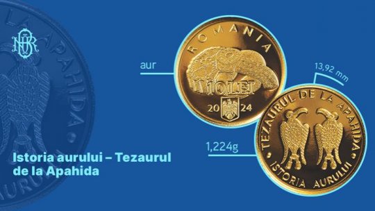 Monedă cu tema "Istoria aurului - Tezaurul de la Apahida"