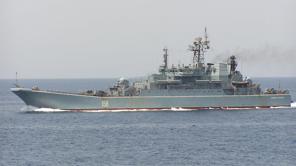 Armata ucraineană anunţă că ar fi distrus o mare navă de debarcare a Rusiei
