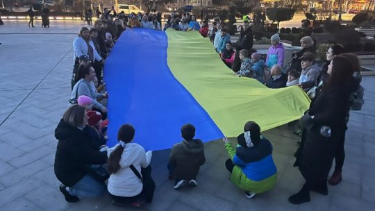 More than 100 Ukrainians settled in Braila protested on Saturday evening
