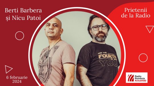 Astăzi, la 11.30, vin la radio muzicienii Berti Barbera și Nicu Patoi, membrii formației Platonic Band care va concerta joi la Sala Radio, împreună cu Big Band-ul Radio dirijat de Simona Strungaru