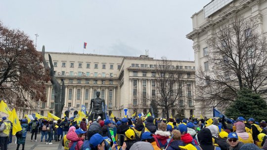 Peste 5.000 de sindicaliști din sănătate au protestat la București înaintea grevei generale