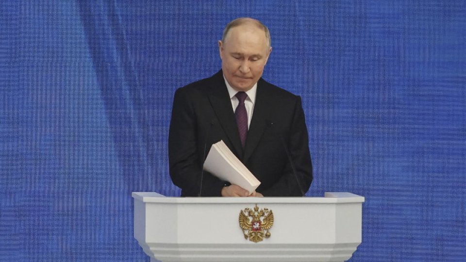 Vladimir Putin a susţinut un discurs în Piaţa Roşie din Moscova