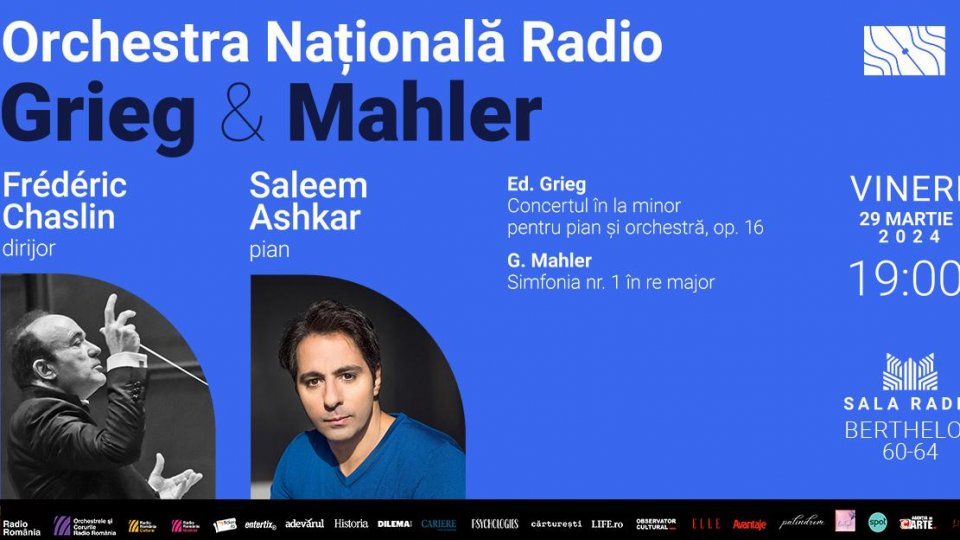 FRÉDÉRIC CHASLIN dirijează GRIEG și MAHLER la SALA RADIO