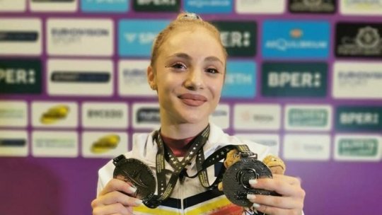 Gimnasta Sabrina Voinea, 2 medalii de Argint la Europene