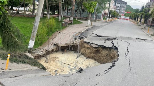 Semne de stabilizare a terenului la Slănic Prahova