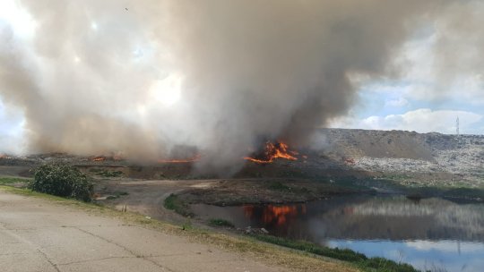 Incendiu la groapa de gunoi a municipiului Galați