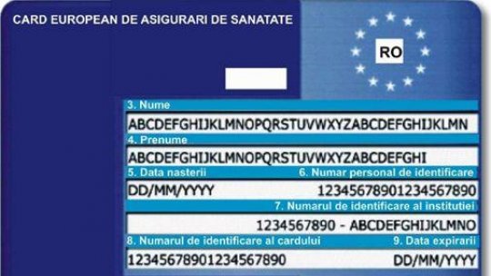 Cardul european de sănătate: Cererile de eliberare se pot depune online