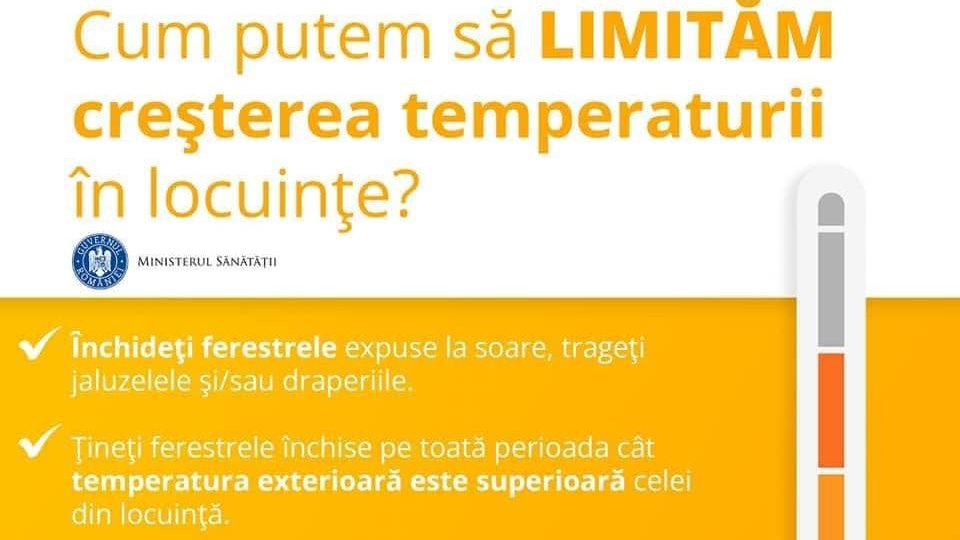 Recomandări pentru perioada de caniculă