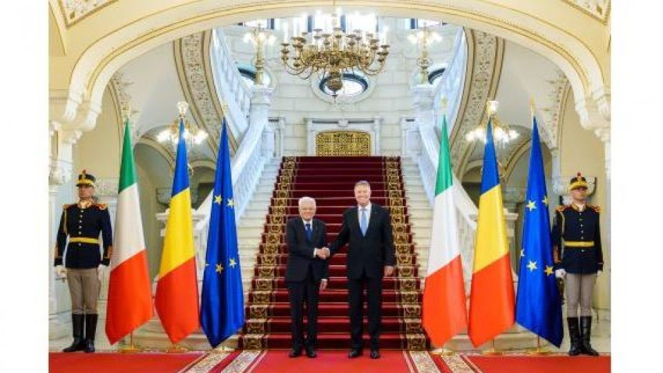 Preşedintele Klaus Iohannis l-a primit pe preşedintele Italiei, Sergio Mattarella