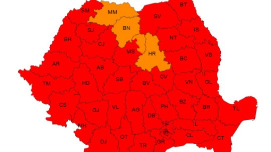 Codul roşu de caniculă extremă, extins și prelungit
