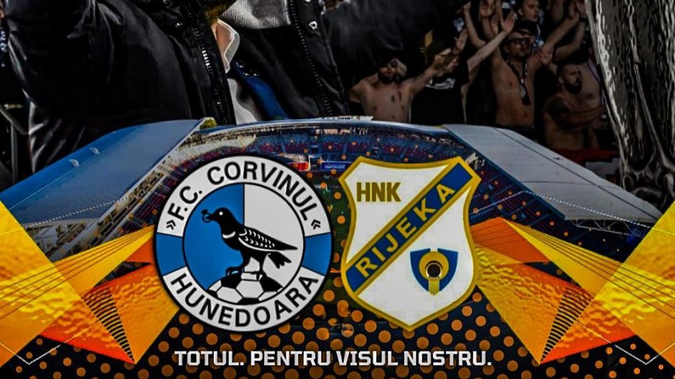 Corvinul Hunedoara-Rijeka, în direct la RRA