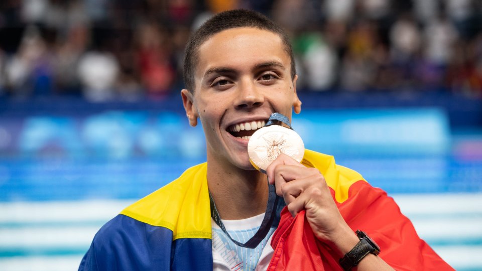JO Paris 2024: Medalie de BRONZ pentru DAVID POPOVICI în finală la 100 m liber