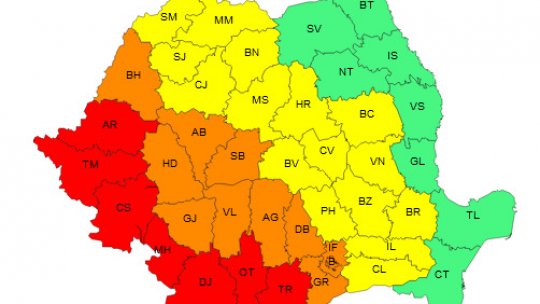 Cod roșu de caniculă în 7 județe