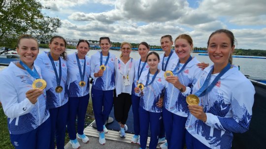 JO Paris 2024: Echipajul feminin de 8+1 al României a câştigat medalia de aur după 20 de ani