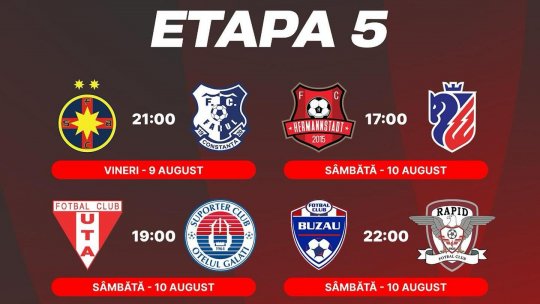 Superliga: FCSB-Farul, primul meci al etapei a cincea