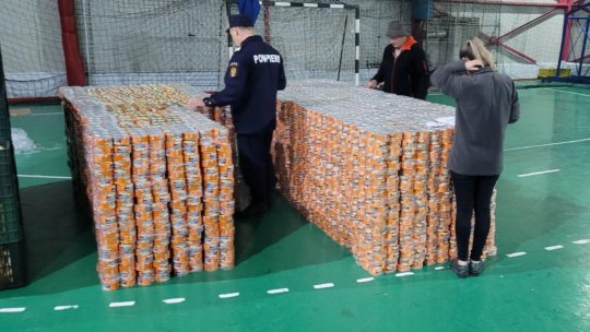 Galati: Sute de tone de alimente și apă de la rezervele statului