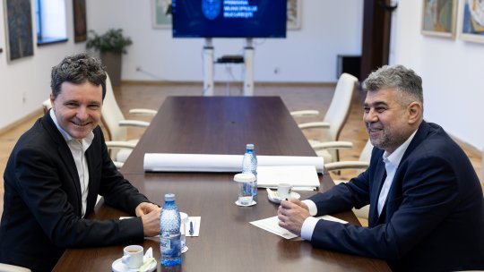 Întâlnire Marcel Ciolacu - Nicuşor Dan, la sediul Primăriei Capitalei