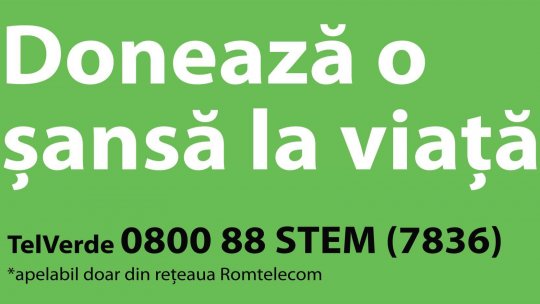 100.000 de donatori înscrişi în Registrul Naţional de Celule Stem