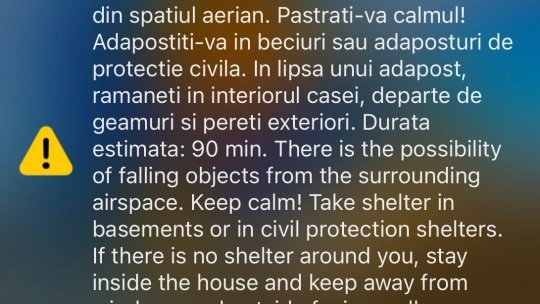 Alertă aeriană la granița dintre România și Ucraina, în judeţul Tulcea