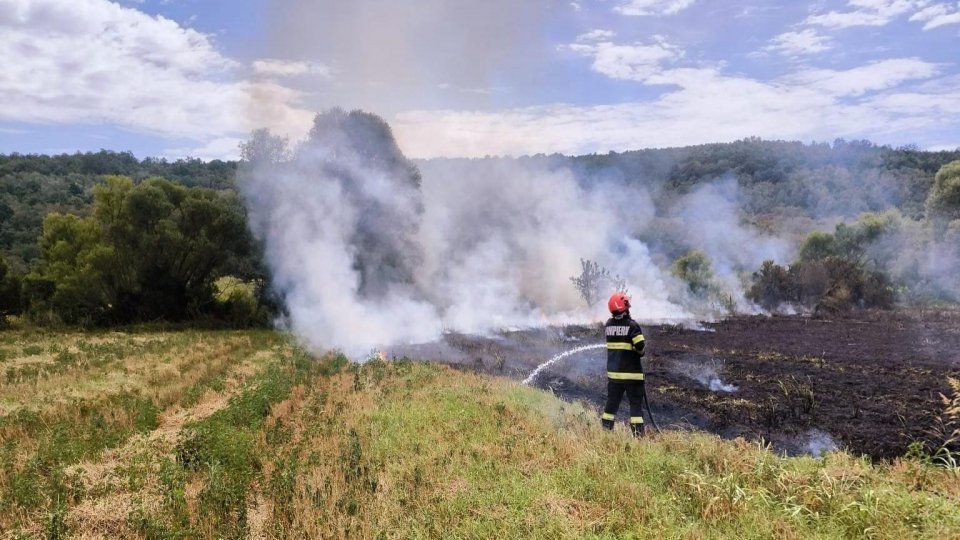Judeţul Mehedinţi este afectat în continuare de incendii de vegetaţie