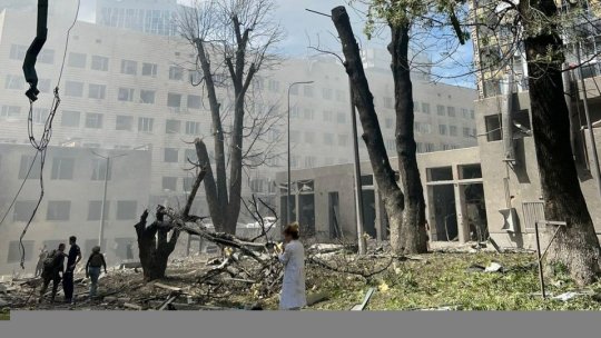 Incendiu lângă Lviv, în urma unui atac aerian rusesc