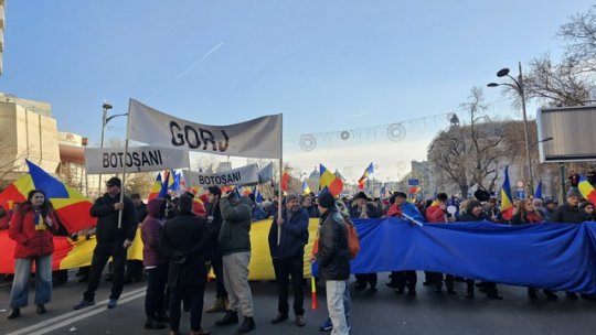 Mai multe persoane care aveau asupra lor obiecte interzise, depistate de jandarmi la protestul AUR