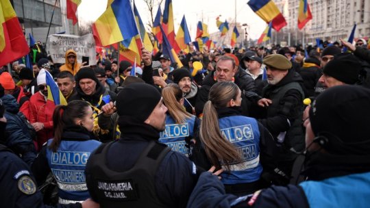 Protest AUR în Capitală: Poliția s-a autosesizat după ce un jurnalist de la o televiziune ar fi fost agresat