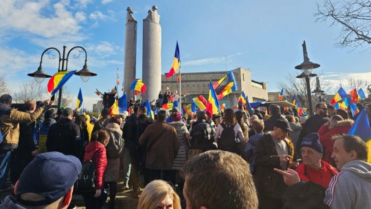 Protest al susținătorilor lui Călin Georgescu