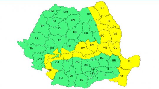 Vânt puternic în mai multe regiuni ale țării