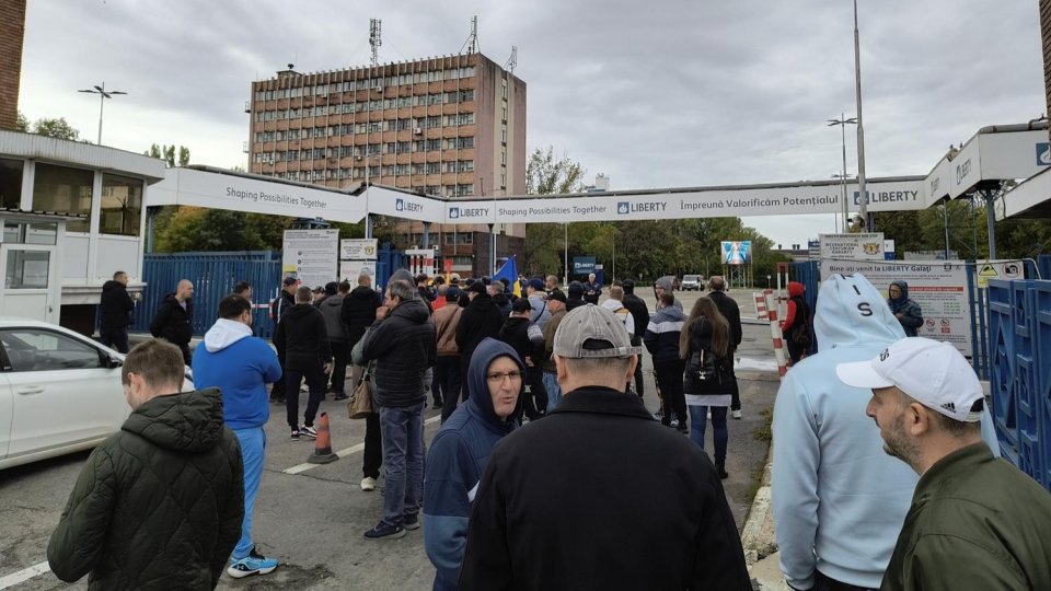Protest al angajaților Combinatului Siderurgic Liberty Galați