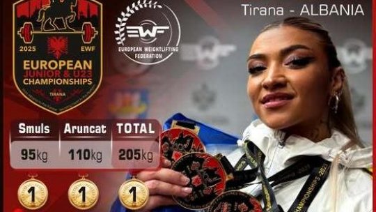 Haltere: Mihaela Cambei, triplă campioană europeană la tineret